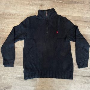Polo by Ralph Lauren Men’s Black XL Quarter Zip Sweater